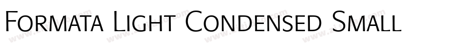 Formata Light Condensed Small Caps & Oldstyle Figures字体转换